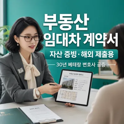 부동산 임대차 계약서 번역 예시 이미지