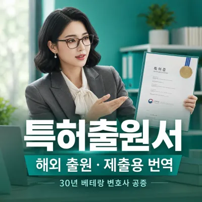 특허출원서 번역 예시 이미지